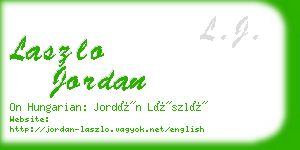 laszlo jordan business card